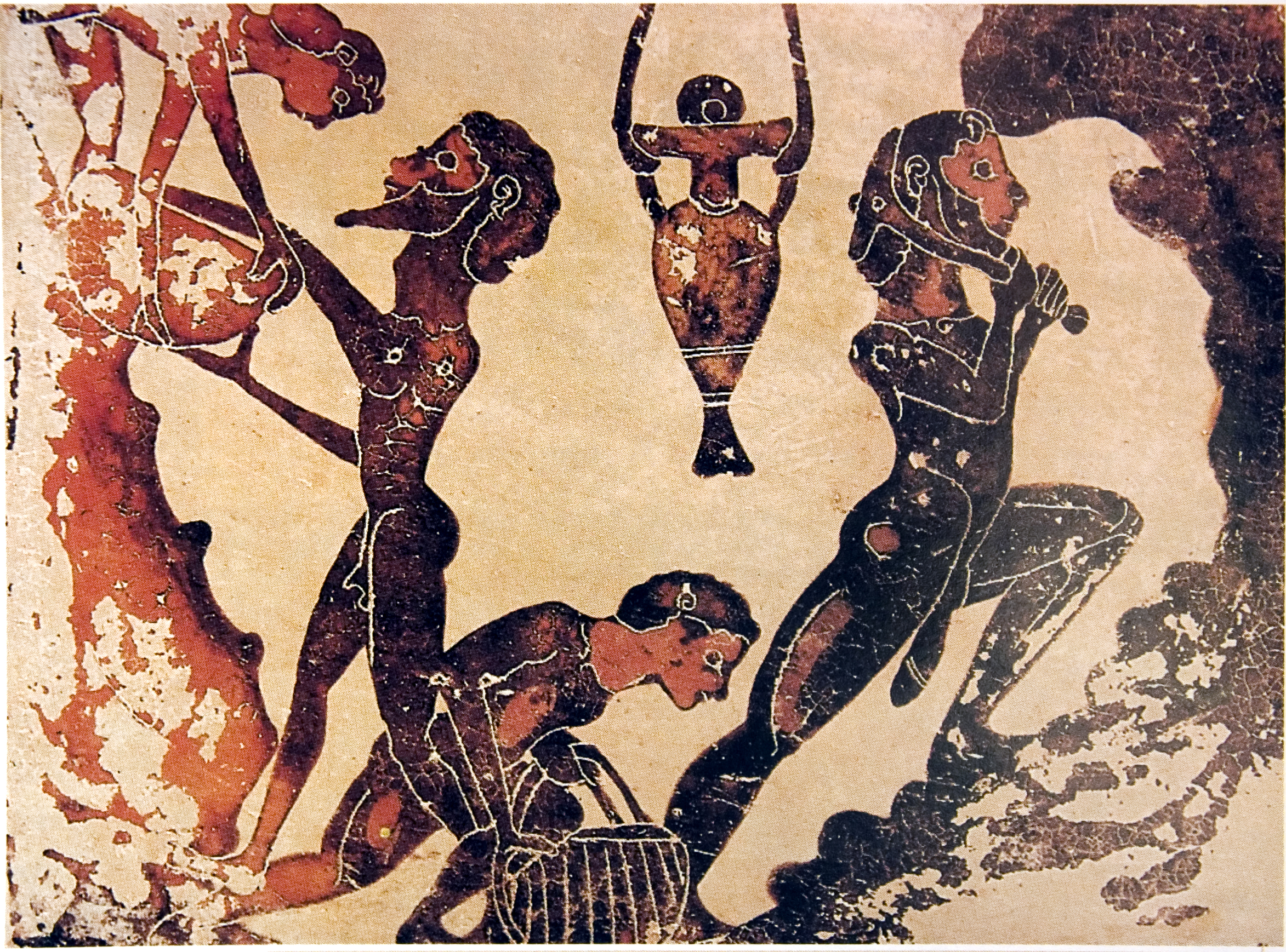 Slaves working in a mine in Ancient Greece. 