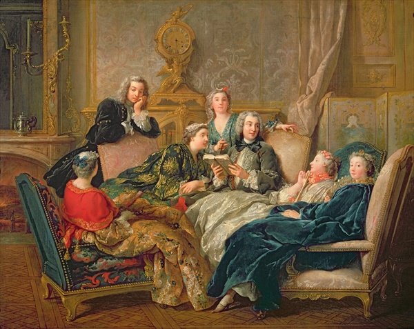 Jean-François de Troy, A Reading from Molière (circa 1728)