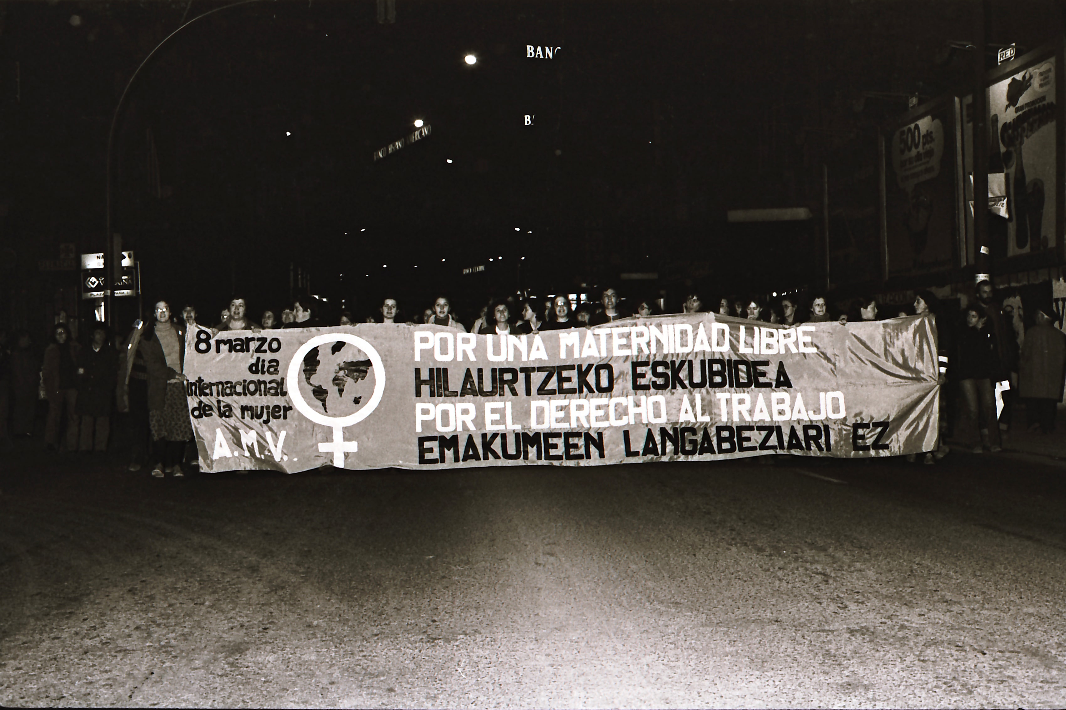 Primer 8 de marzo celebrado en Bilbao en 1977. © Mikel Alonso