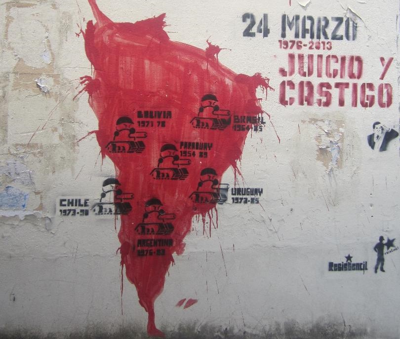 Graffiti. Plan Cóndor. Territorios de memoria. Pared en Resistencia Chaco, 2017. © Ludmila da Silva Catela