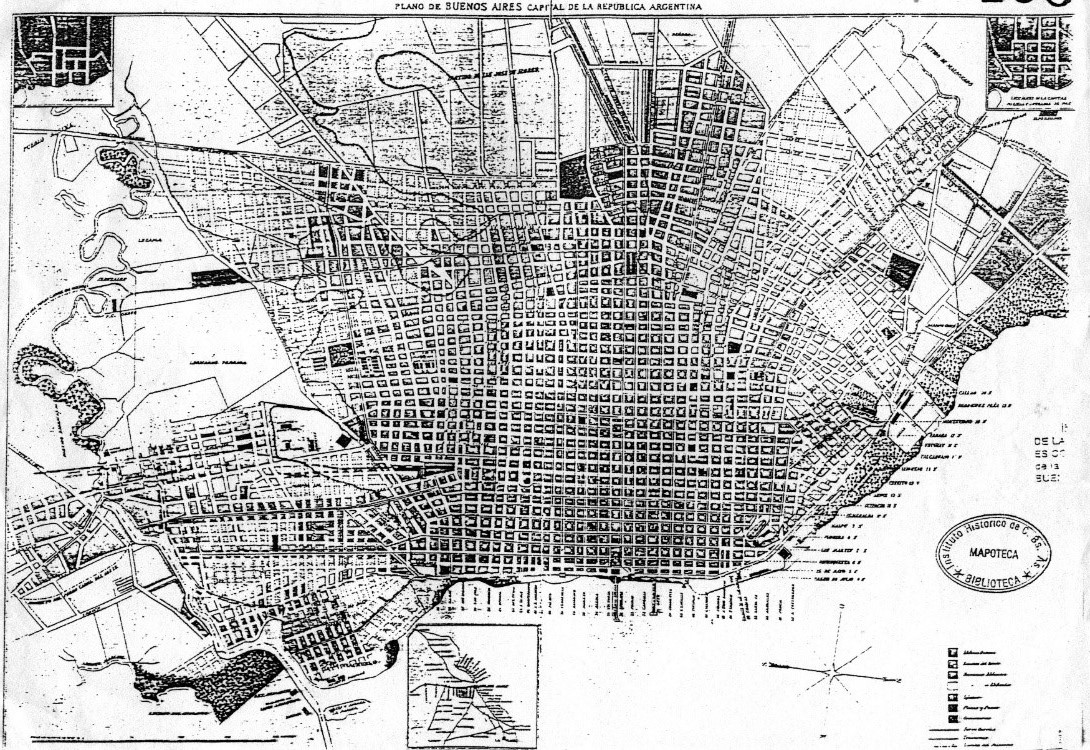 Plano de Montaner & Simón (1880). Ejido de Buenos Aires al momento de su transformación en Capital Federal de la República (1880). Mapoteca IHCBA. Plano de Montaner & Simón (1880). Ejido de Buenos Aires al momento de su transformación en Capital Federal de la República (1880). Mapoteca IHCBA.