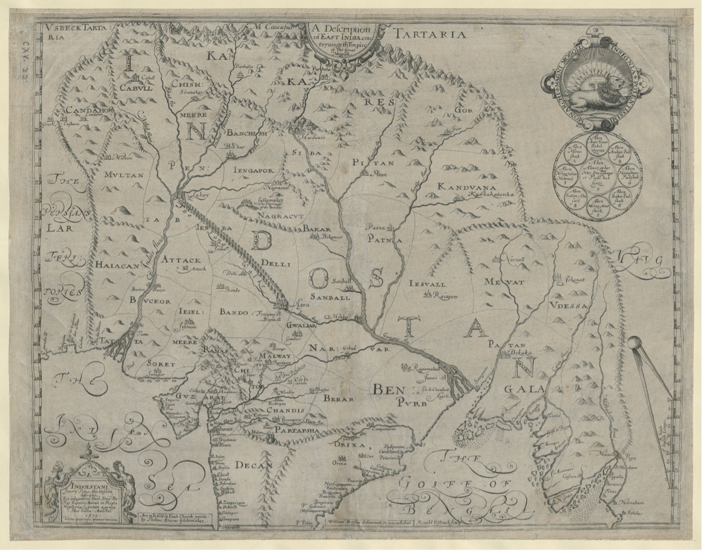 carte de l'est de l'inde gravure 