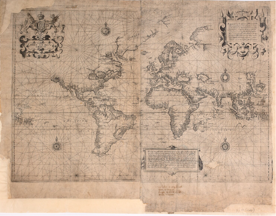 carte du monde gravure