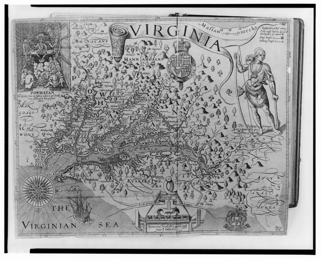 carte gravée de Virginie
