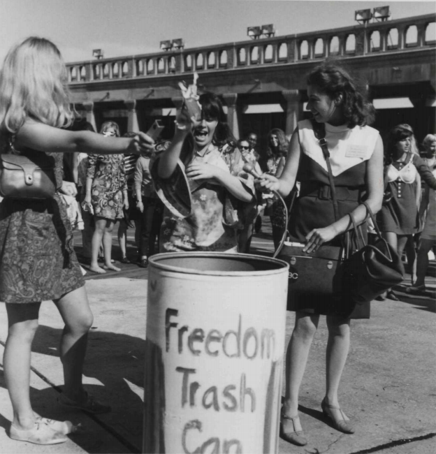 Freedom Trash Can manifestation in Atlantic City, 1968