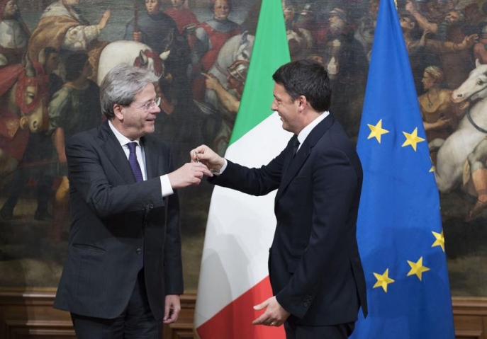 tion de pouvoir entre Matteo Renzi et Paolo Gentiloni (décembre 2016)