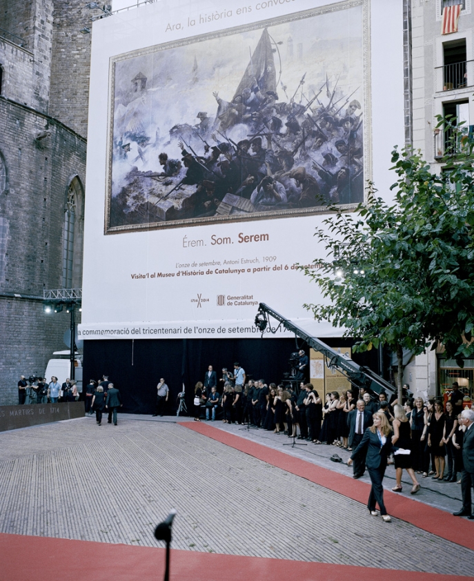 Conmemoración del 11 de septiembre de 1714 en el Fossar de les Moreres. Barcelona, 2014