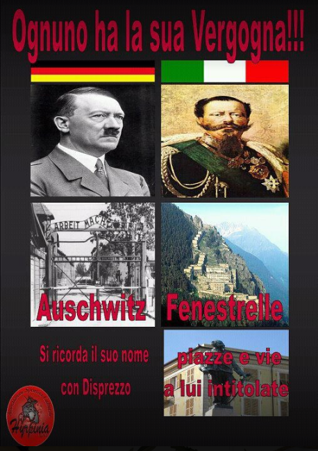 Variazioni iconografiche Nazisti e piemontesi a confronto, foto Facebook@giuseppeserino