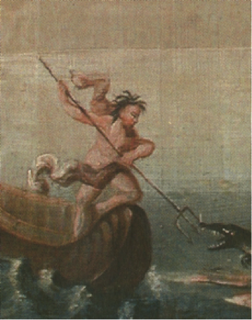 The man on the boat on the Calw painting The man on the boat on the Calw painting