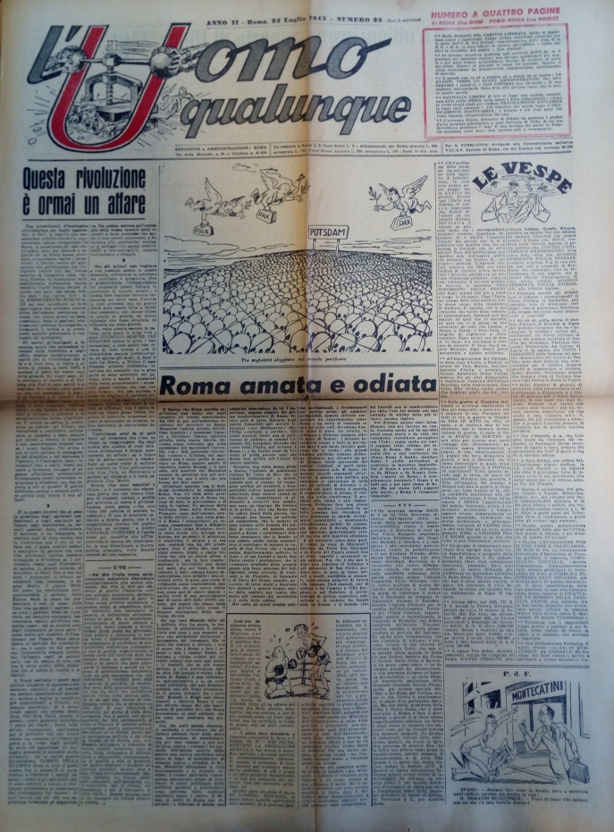 L’Uomo qualunque, n° 23, 25 juillet 1945