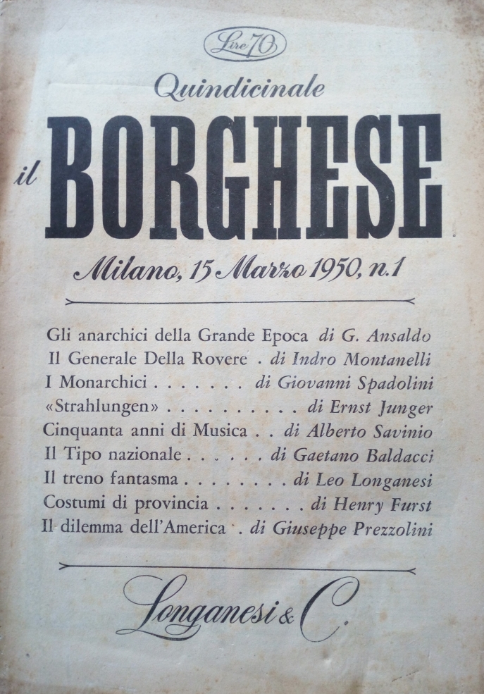 Il Borghese, n° 1, 15 mars 1950