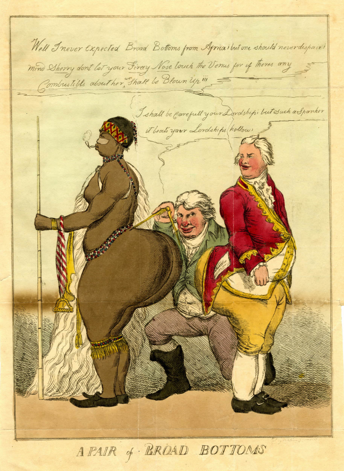 William Heath, Une paire de fesses étrangères, caricature de 1810, Londres, British Museum Lafont_ fig.3