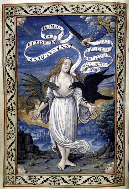 9_ L’Italie sous les traits d’une femme torturée par des rapaces mais protégée par l’épée du roi 