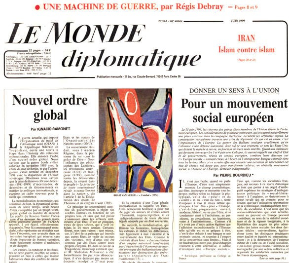 Monde diplomatique, juin 1999