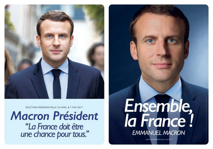 Affiches d'Emmanuel Macron pour l'élection présidentielle de 2017
