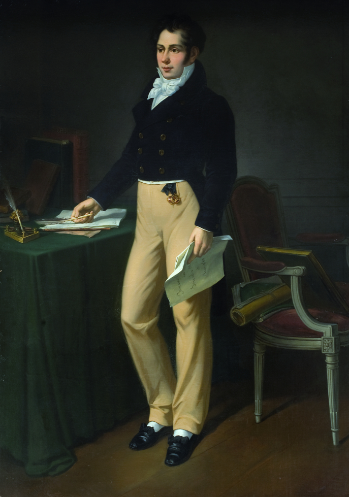 Roch-Ambroise-Auguste Bébian, huile sur toile, avant 1834, par Marie-Auguste Chassevent. Roch-Ambroise-Auguste Bébian, huile sur toile, avant 1834, par Marie-Auguste Chassevent.