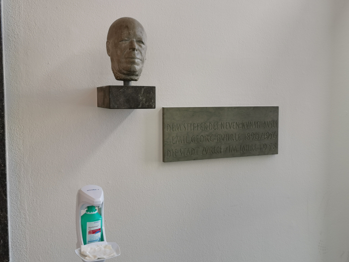 Bührle bust in the new building from 1958 (financed by Bührle). © Jakob Tanner Bührle bust in the new building from 1958 (financed by Bührle). © Jakob Tanner
