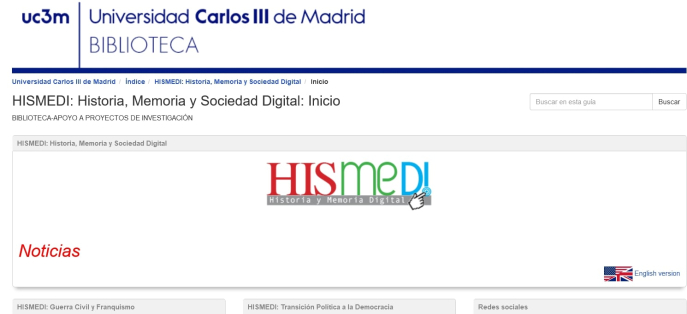 Página principal del proyecto HISMEDI Página principal del proyecto HISMEDI