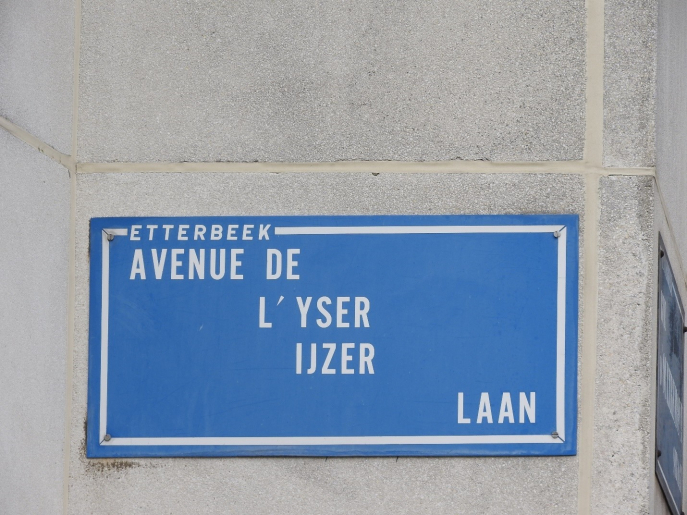 Plaque de l’avenue de l’Yser à Etterbeek. © Chantal Kesteloot Plaque de l’avenue de l’Yser à Etterbeek. © Chantal Kesteloot