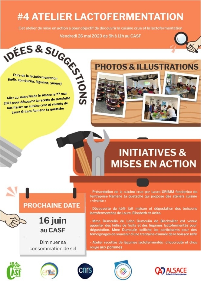 affiche de "la fabrication de produites lactofermentés"