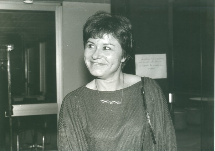 photo en noir et blanc de Rose Marie Lagrave  prise entre mars et juin 1987