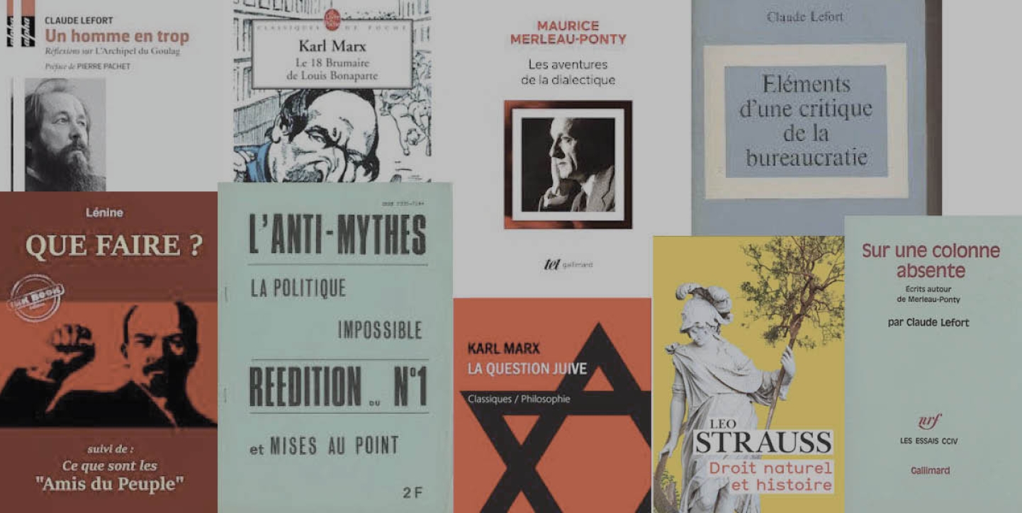 assemblage de couverture de Claude Lefort et ses lectures