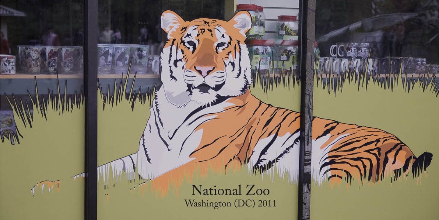 Affiche publicitaire d'un zoo